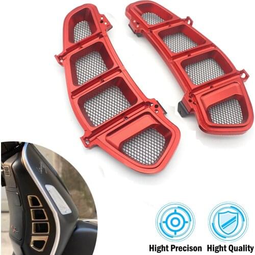 Pokhaomin Motorcycle Left Right Radiator Guard Grille Protector Bezel Cover for VESPA GTS 250 300 2013 -2020