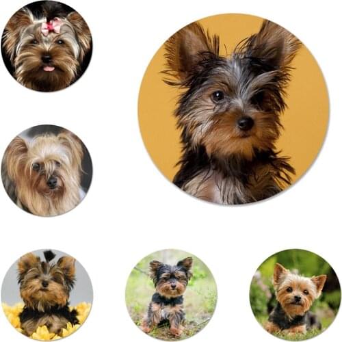 Yorkshire terrier dog Icons Pins Badge Decoration Brooches Metal Badges For Clothes Backpack Decoration 58mm