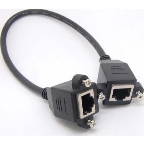 1ft Ethernet Lan Female to Female Network Cable RJ45 Extension adapter+4x screws new