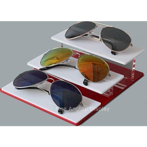 Acrylic Step Display Rack Eyeglasses Sunglasses Jewelry Show Stand Holder Plexiglass Display Shelf