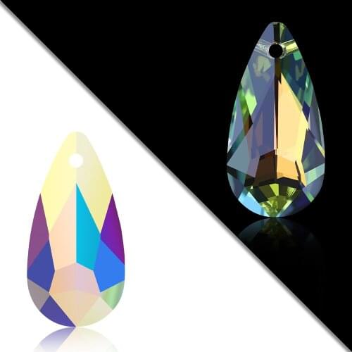 10Pcs Best Quality Shiny AB Glass Droplet Beads Pear Shape Crystal Drop Pendant Charms for DIY Making Hanging Earrings Jewelry