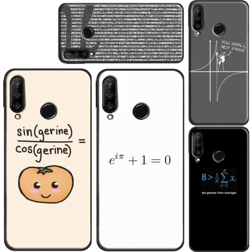 Math Formulas Equations Funny Case For Huawei P40 Lite P20 P30 Pro Mate 10 20 Nova 5T P Smart 2019 Honor 8X 9X 10i Coque