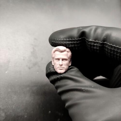Blank 1/12 Scale Tomorrow Never Dies James Bond Head Sculpt Unpainted Fit 6" ML Figure