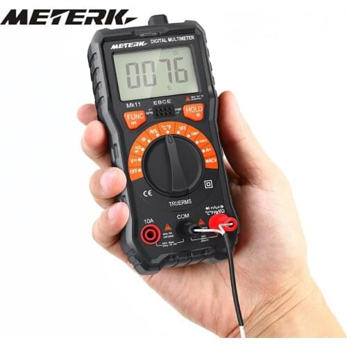 Meterk 2000 Counts Digital Multimeter True RMS Auto Ranging Voltage DMM Voltmeter Ohmmeter Measuring AC/DC Voltage Current
