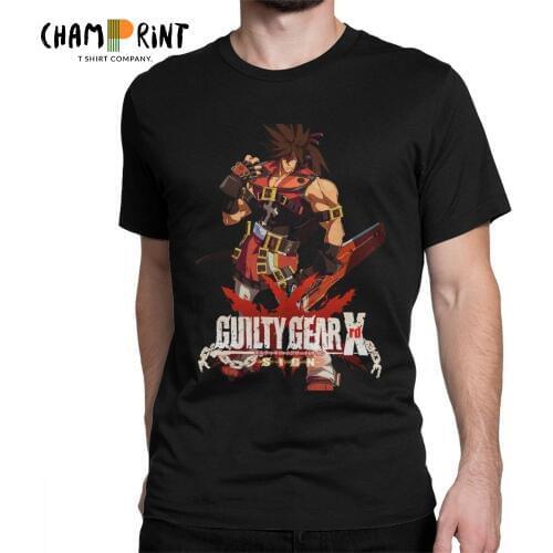 Men Sol Badguy Tee Shirt FREDERICK GG Guilty Gear Xrd T-Shirts Anime GuiltyGear Fighting Game FGC T Shirt Cotton Clothing Unique