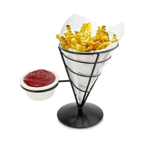 French fries basket cafe bar KTV fried chicken snack rack taco chips popcorn coffee tableware egg ice-cream cone shaped shelf