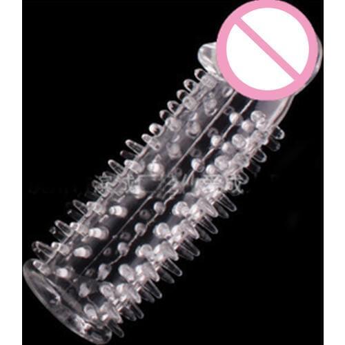 Candiway Reusable vibrator Sleeve Ring Penis Cover Delay Impotence Erection dildo Extender G point for Sex Adult Men
