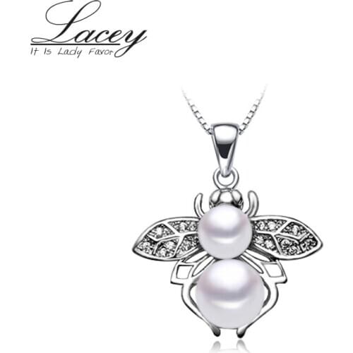 Fashion Natural Freshwater Pearl Pendant Necklace For Women,Wedding Chain Jewelry Pearl Pendant Daughter Gifts