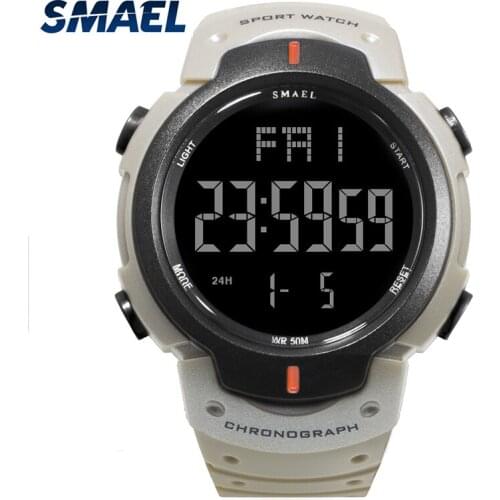 SMAEL Brand 0915 Mens Sports Watches Mens Military Army Watch 50m Waterproof Digital LED Electronics Wristwatches Male Clock
