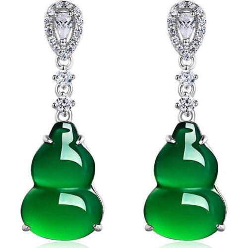 Natural red garnet stone Natural 925 sterling silver Personality cute elegant women party earring