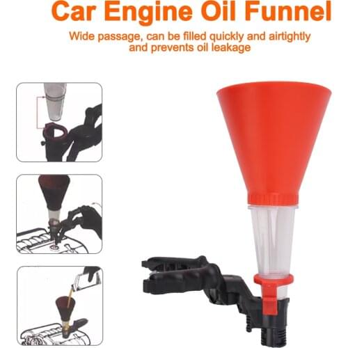 Non-leakage Design Car Engine Oil Funnel Universal Adjustable Gasoline Special Funnel Fuel Add Funnel Tools