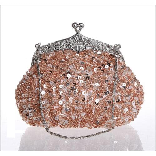2021 New Fashion Vintage Beaded Evening Bag Embroidered Bag Handbag Diamond Sequined Clutch Hand Bag Bride Bag Free Shipping