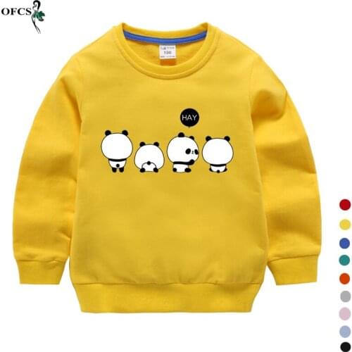 New Retail Boys Girls Knitted Jumper Top Long Sleeve Clothes Spring Childrens Cotton Sweatshirts Cartoon Fashion Outerwear 2-12