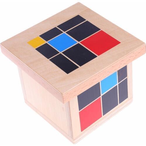 Early Learning Educational Toys Montessori Wooden Trinomial Cube for Toddlers Preschool Training Learning Toys Great Gift