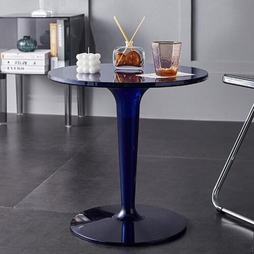 Mini Transparent Coffee Table Nordic Round Plastic Living Room Table Bass Dinning Room Tables For Party журнальный столик