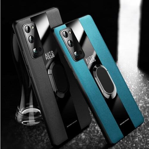 Luxury Ring Leather Phone Case For Huawei Mate 30 40 Nova 7 Pro SE P30 P40 Pro Plus Honor View 40 30 Pro Plus X10 30S Cover Case