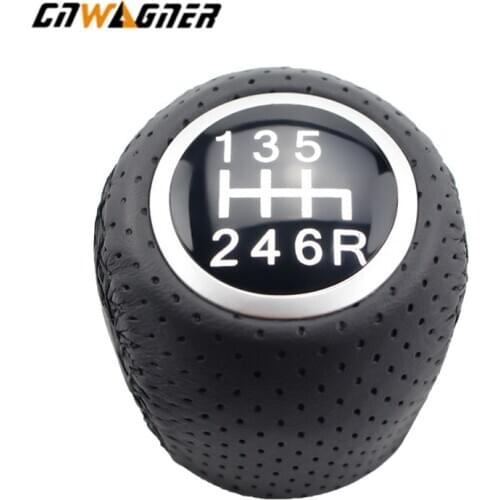 5 / 6 Speed Car Shift Knob Shfiter Lever Handball Covered Leather For Fiat Grande PUNTO EVO PUNTO 2012 Car Styling Accessories