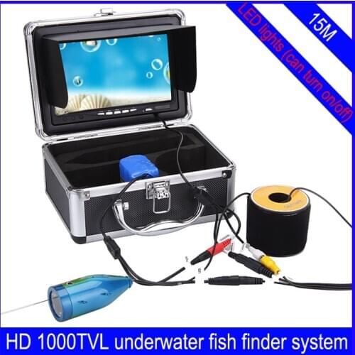 WF01 15M cable 1000TVL Fishing Camera 15m Cable 12pcs IR Infrared LED for Ice,Lake and Boat Fishing under water camera