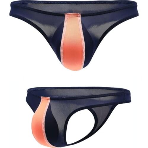 New Summer Sexy Underwear Men Briefs Shorts Cueca Thin Ice Silk Low Waist Panties Solid U Conve Pouch Seamless Underwear
