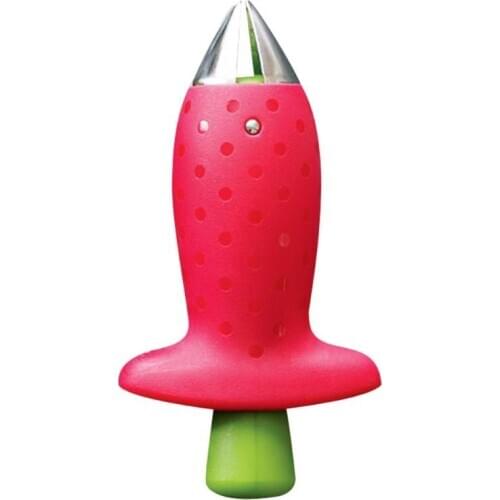 1 pcs Strawberry Hullers Metal +Plastic Fruit Remove Stalks Device Tomato