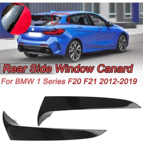 1 Pair Vertical Rear Side Window Canard Spoiler Air Splitter For BMW 1 Series F20 F21 2012 2013 2014 2015 2016 2017 2018 2019