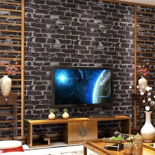 3d Waterproof Vintage Pvc Brick Pattern Wallpaper Roll Vinyl Wall Paper Home Decor Living Room Tv Background Papel De Parede 3d