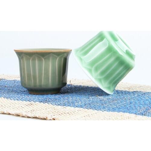 Lotus Vintage Tea Cup Small Ceramic Tea Bowl Drinkware Master Water Cups Teacup Coffee Mug Teaware Drinkware Crafts