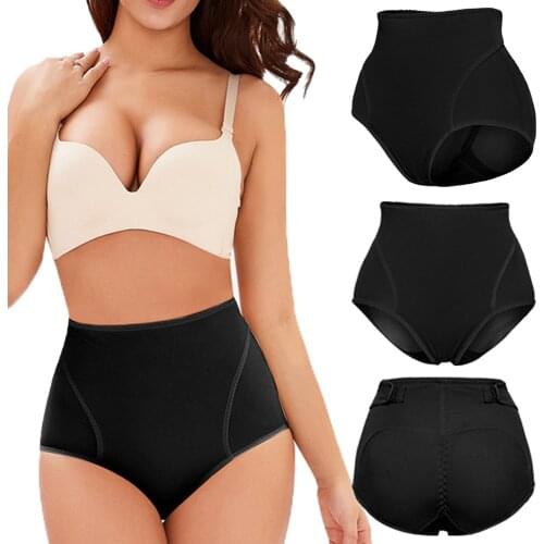 Womens Tummy Control Abdomen buttoning Adjustable Body Shaper Padded Panties Hip Enhancer Lingerie Butt Lifter Tummy Shaper