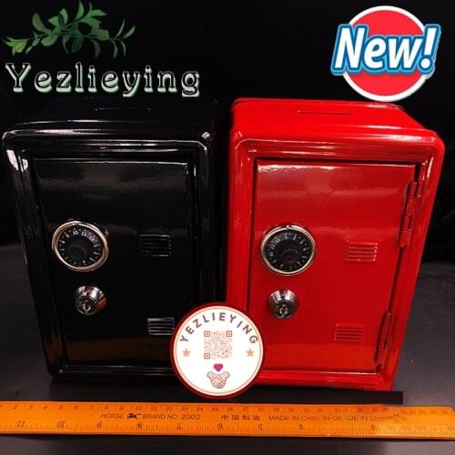 1/6 Scale Action Figure Scene Accessories Red/Black Metal Iron Strong Box Safe Cashbox Model Iron Cash Case F 12Inch Figure Doll