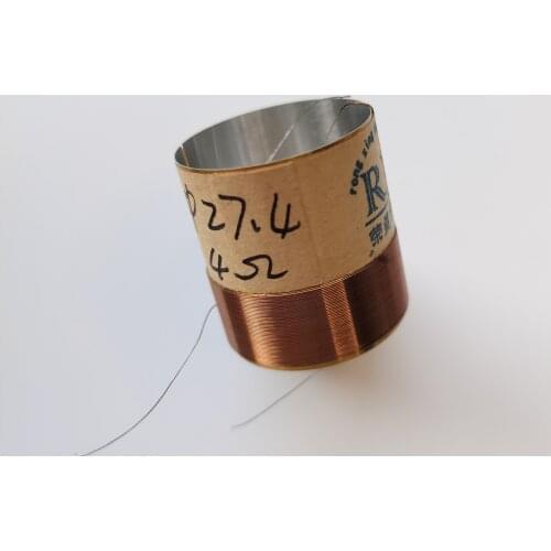 1 pcs ID: 27.4mm 2F 4 ohm horn voice coil for old telefunken vintage woofer bass speaker white aluminous