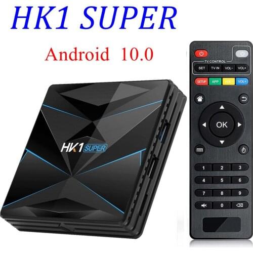 10PCS Android 10.0 HK1 SUPER TV Box 4GB 64GB 32GB RK3318 Quad Core 4K 2.5G 5G Dual Wifi Netflix Smart Media Player Set top Box