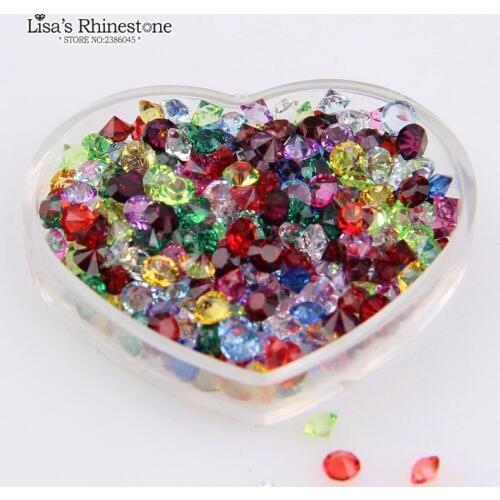 1440Pcs Mini Pixie Shinning Mix Color Resin pointback rhinestone For DIY Nail Art decoration Jewelry Accessory