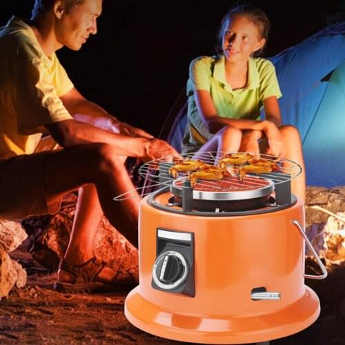 2 in1 Portable Propane Heater & Stove 3.7KW Liquefied Gas / Natural Gas Heater Outdoor Camping Gas Stove Tent Heater