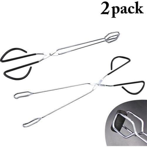 2pcs Kitchen Tongs Stainless Steel Cooking Salad Serving BBQ Tong For Baking Anti Heat Clip Pastry Clamp Tongs Cooking Tools