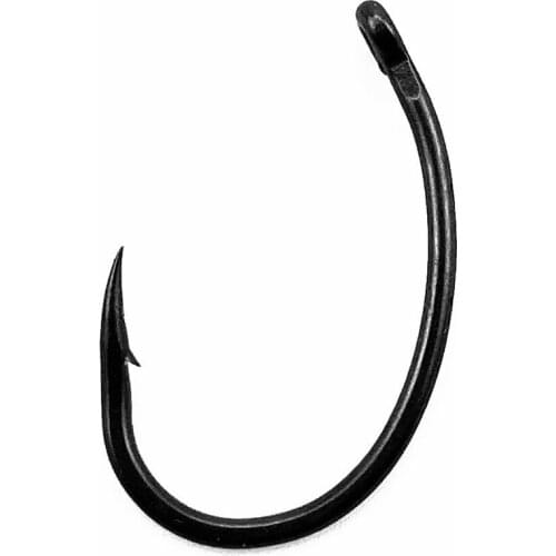 20PCS Carp fishing hooks Eyed For Hair Rigs Crank Barbed High carbon steel Krank Curve matte black barbed japanese hook