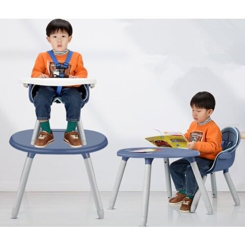 2021 Multifunctional Baby High Chair Feeding With Tray Baby Dining Chair 2 In 1 Mushroom Children Dining Table Chair Baby Eating