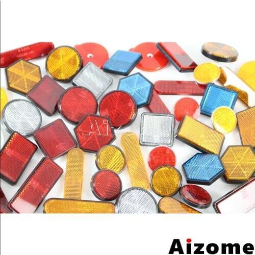 2x Yellow Reflector White Blue Red Reflectors For Motorcycle Truck ATV Dirt Bike Car Reflectors Safety Warning