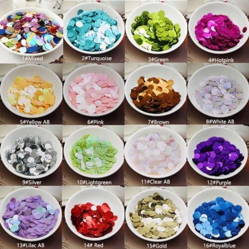 500pcs DIY Round Flat Sequins Paillettes Loose AB Sequins Beads Sewing Craft Cloth Shoes Pick