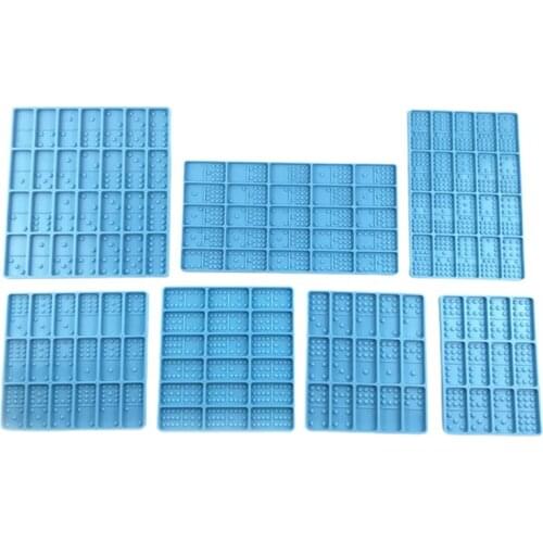 7 Pcs Dominoes Epoxy Resin Mold Domino Game Toys Silicone Mould DIY Crafts Ornaments Jewelry Casting Tools