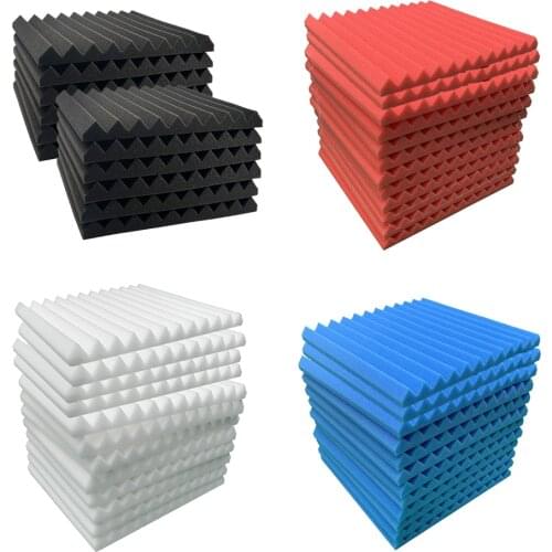 Acoustic Foam Panel 30x30cm KTV Office Soundproofing Padding Wedge Acoustic Treatment Foam Noise Dampening Wall Tiles
