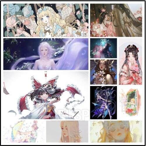 Diamond Painting Anime Cartoon Anime Japanese Girl Loli Chinese Classical Beauty Western Blonde Goddess Bedroom Decor Drawing