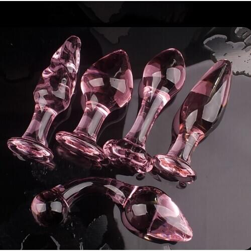 Pink Glass Anal Plug For Women Butt Plugs Penis Anus Massager Dildo Adult Masturbation Adult Gay Sex Toys Lover Gifts
