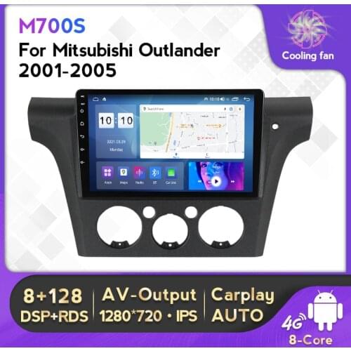 6G+128G Android 10 Car Radio Multimedia Player For Mitsubishi Outlander 1 2002-2008 With Carplay+Auto 4G Lte GPS Navigation WIFI