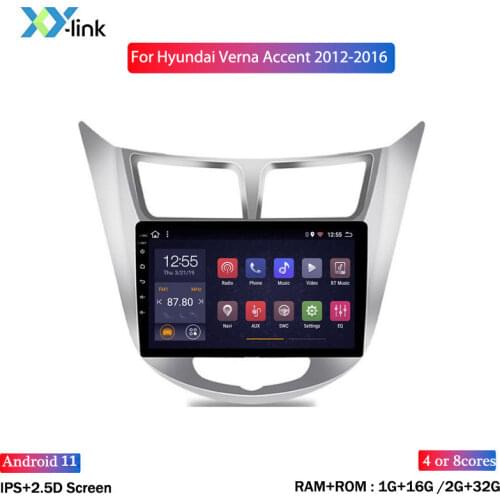 Car Radio Multimedia Video Player Navigation GPS Android 8.1 9 inch For Hyundai Verna Accent 2012-2016 auto aduio stereo no 2din