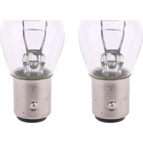T3ED 2pcs P21/5W S25 12V21/5 BAY15D Car Clear Glass Lamp Brake Tail Bulb Car Indicator Halogen stop Lamp brake bulbs
