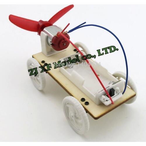 Free shipping DIY Assemble puzzle model Windmills playmobile popularization of science toy car physical model