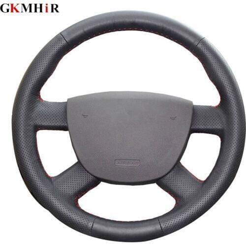 Black Artificial Leather Car Steering Wheel Cover for Ford Kuga Mondeo Focus 2 2005-2015(3-Spoke)