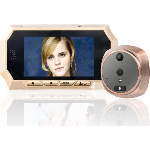 MOUNTAINONE 4.3" TFT LCD Screen Digital Peephole Door Viewer Camera PIR Motion Detection Doorbell 160 Degree IR Night vision