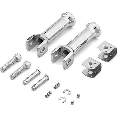 For Harley Davidson Softail Deluxe FLDE & Fat Boy FLFB & Heritage Classic FLHC Chrome Passenger Foot Peg Mount Footrest