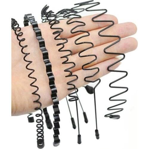 For Men Women High Elastic Fashionable Hair Black Metal Waved Style Alice New Headband Hairband Accessories